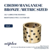 C86300 Manganese Bronze Bushings Metric Graphite Plugged Sleeve | 40 mm ID x 50 mm OD x 40 mm Long